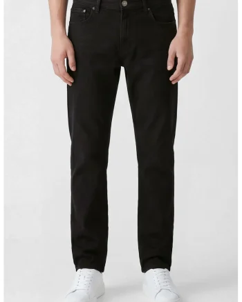 Blugi regular fit cu talie medie, Negru stins