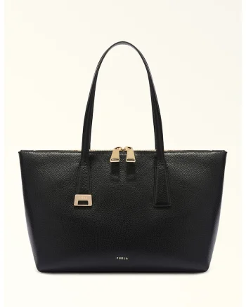 Geanta tote din piele Olivia, Negru