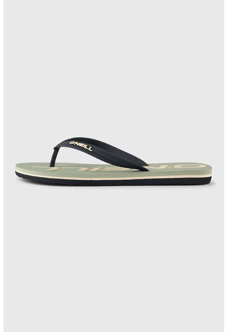 Papuci flip-flop cu logo, Verde inchis/Verde deschis