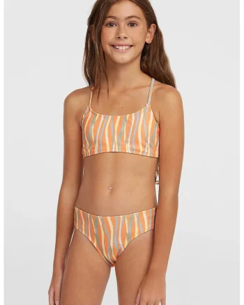 Costum de baie din doua piele Essentials, Galben/Portocaliu