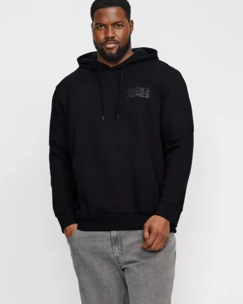 Plus Hanorac fara fermoar, barbati big sizes, cu logo