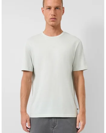 Tricou uni cu decolteu la baza gatului