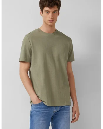 Tricou texturat de bumbac
