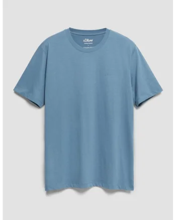 Tricou de bumbac cu logo discret