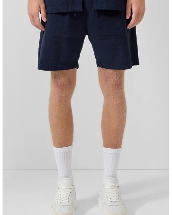Pantaloni scurti din bumbac cu aspect texturat