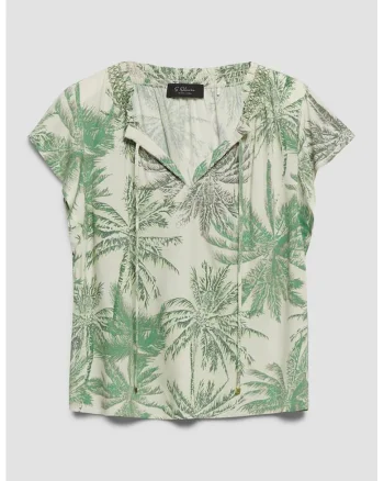 Bluza cu imprimeu tropical