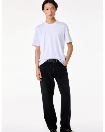 Tricou uni de bumbac, Alb
