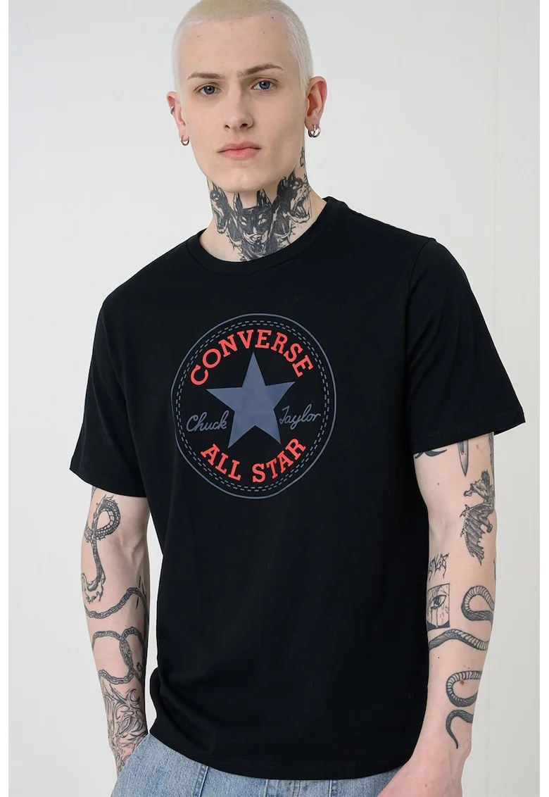 Tricou de bumbac cu imprimeu Chuck Taylor All Star, Rosu/Negru