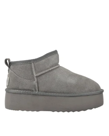 Ghete dama,  1250, gri, piele intoarsa, Gri