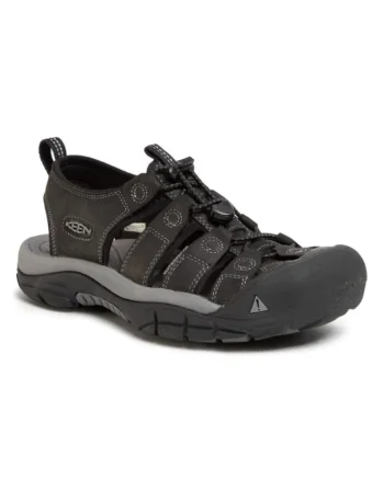 Sandale trekking  Newport, Piele, Negru, Negru