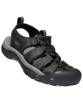 Sandale trekking  Newport, Piele, Negru, Negru/Gri