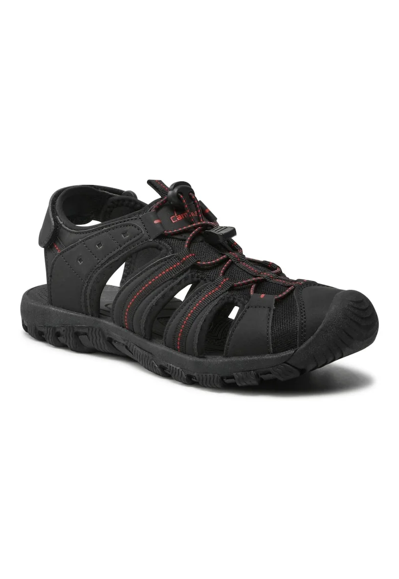 Sandale barbati  300476147, Piele ecologica/Textil, Negru, Negru