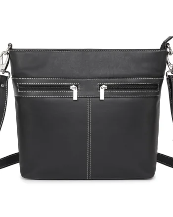 Geanta de dama, Violeta GT3876, piele naturala, Negru