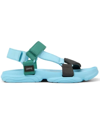 Sandale cu model colorblock si inchidere velcro Karst, Verde/Albastru