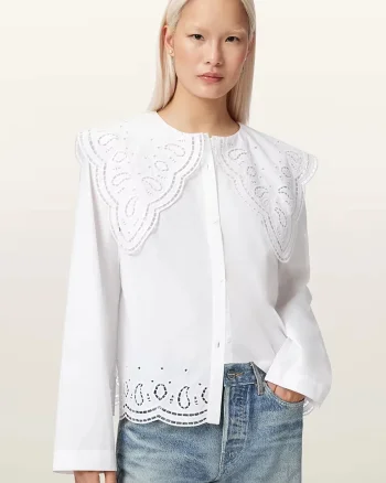 AllSaints cămașă pentru femei, din bumbac MARIE
