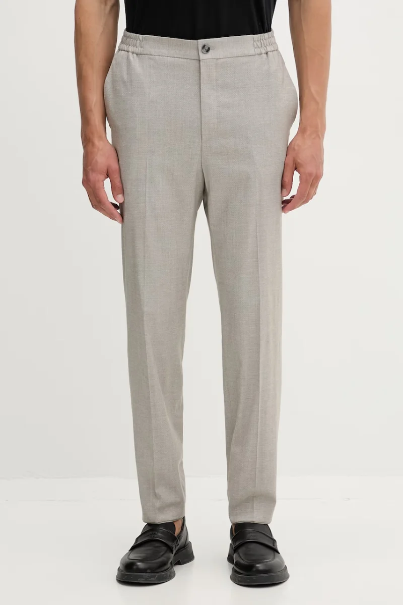 HUGO pantaloni slim fit pentru bărbați, cu amestec de lână Gos233F1X