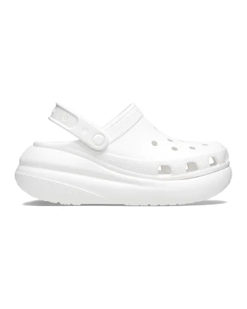 Saboti slingback unisex de cauciuc, Alb