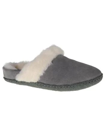 Papuci dama  Nakiska Slide II, Piele naturala, Gri/Alb, Alb/Gri