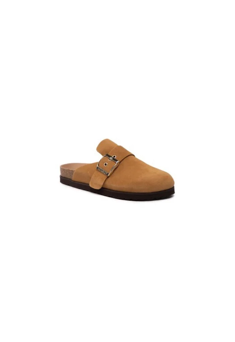 Papuci dama  301455127, Piele naturala, Maro, Maro