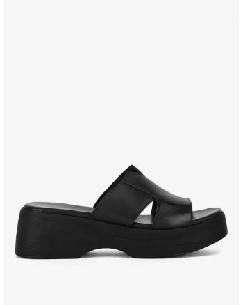 Papuci dama  5905588369523, Piele naturala, Negru, Negru