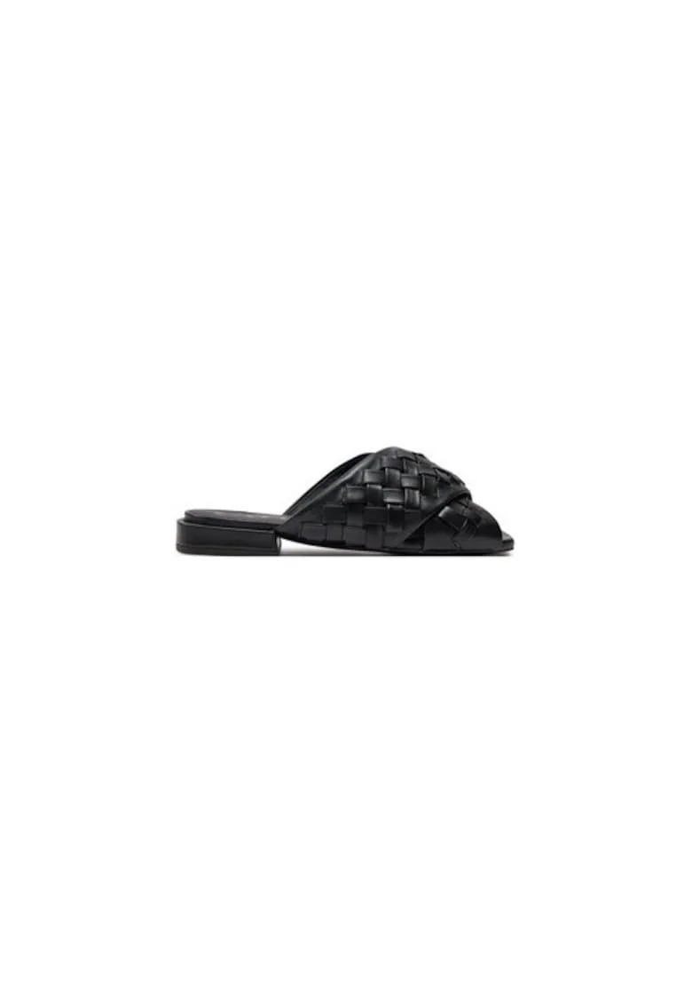Papuci dama  303884239, Piele naturala, Negru, Negru