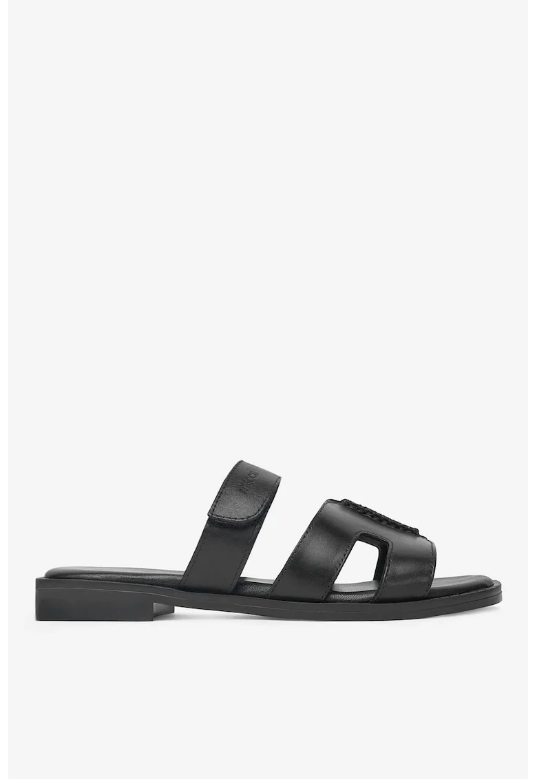 Papuci dama  5904862299891, Piele naturala, Negru, Negru