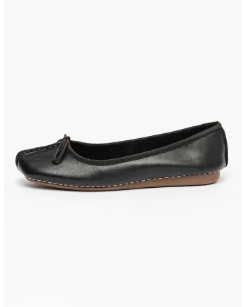 Balerini cu detaliu cu funda Freckle Ice, Negru