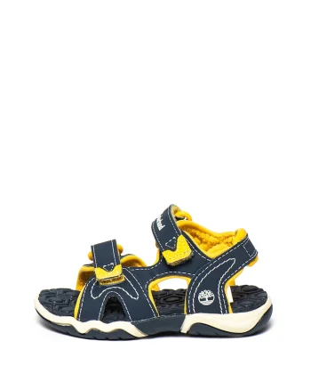 Sandale de piele ecologica Adventure Seeker 2, Bleumarin/Galben