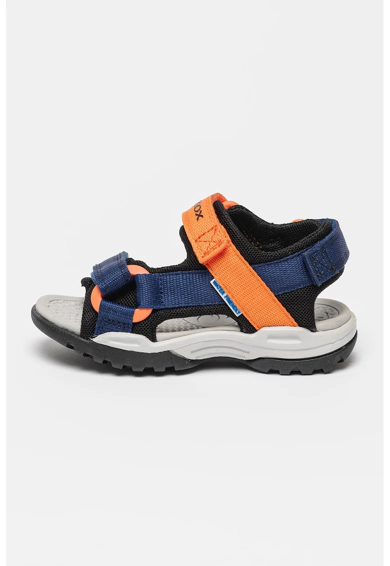 Sandale cu inchidere velcro Borrealis, Portocaliu/Bleumarin