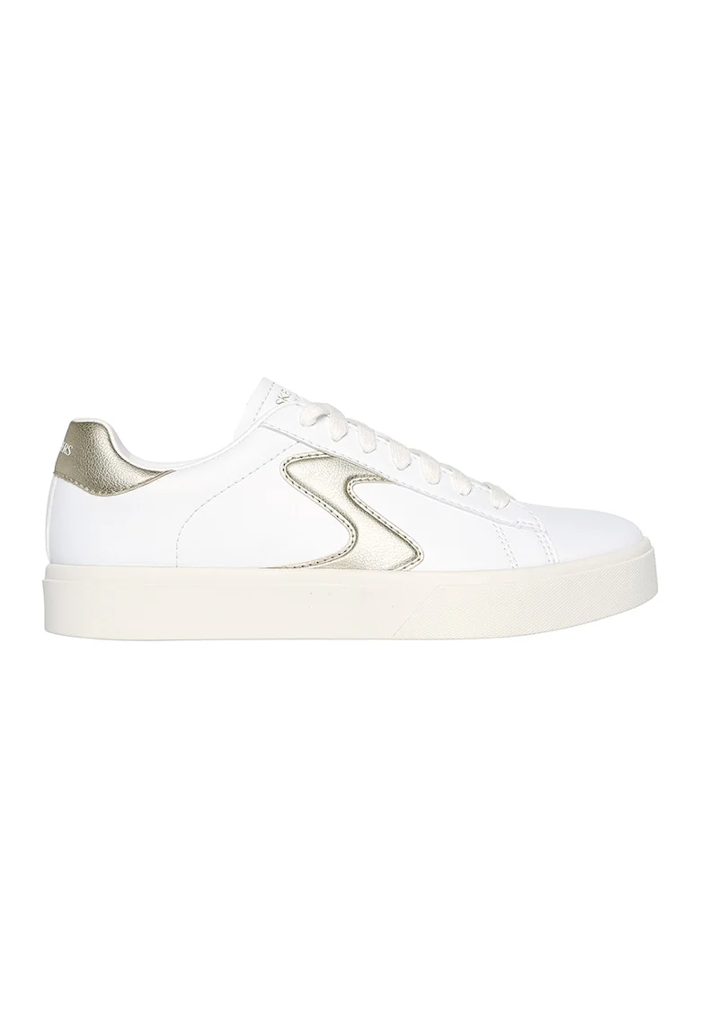 Pantofi sport din piele ecologica Eden LX, Alb/Auriu