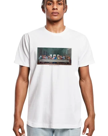Tricou de bumbac cu imprimeu foto, Alb/Albastru petrol