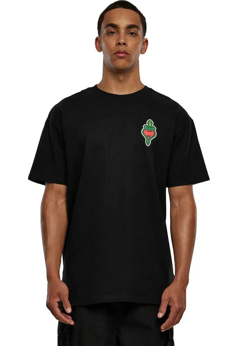 Tricou din bumbac cu imprimeu, Verde/Negru/Alb murdar