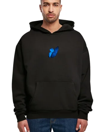 Hanorac lejer unisex cu imprimeu grafic si foto, Negru/Maro/Albastru
