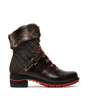 Botine dama,  36544, Piele naturala, Maro
