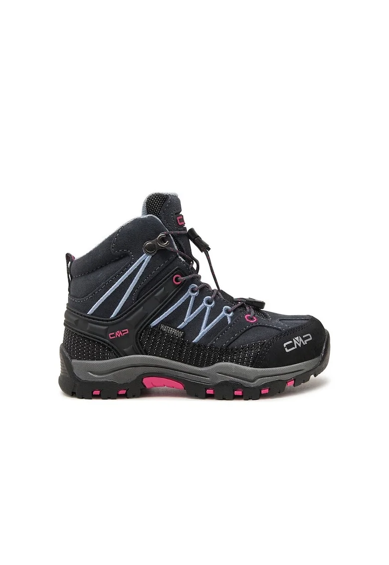 Ghete copii,  30742, Piele naturala, Roz/Negru, Negru/Roz