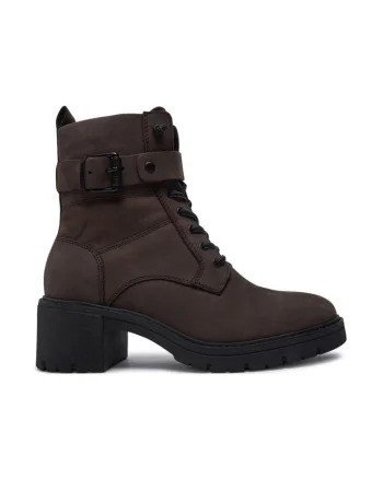 Botine dama,  44265, Piele naturala, Gri