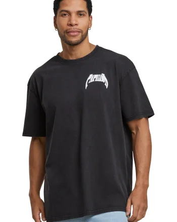 Tricou unisex cu imprimeu grafic, Alb/Negru stins/Albastru