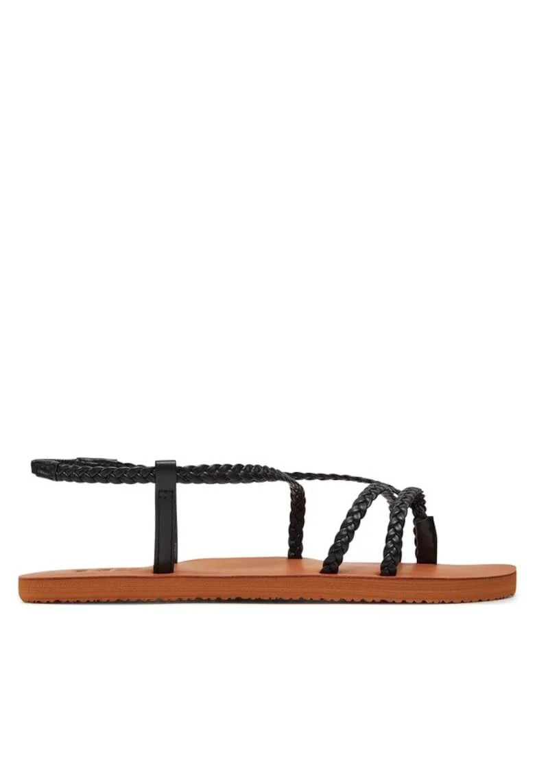 Sandale dama,  30335678139, Piele ecologica, Negru