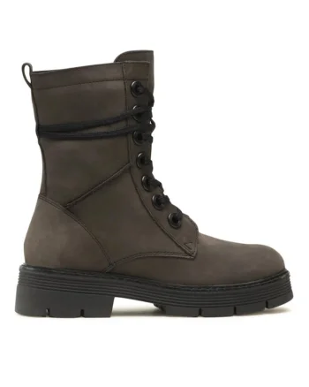 Botine dama,  30347070837, Piele naturala/Piele nabuc, Gri