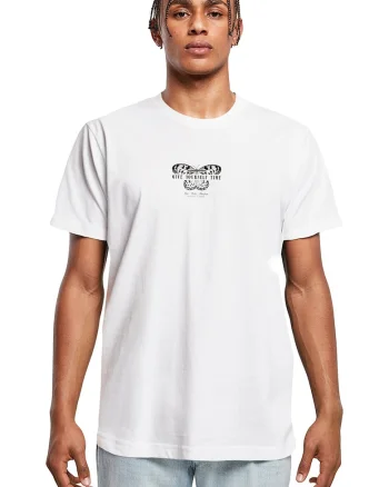 Tricou din bumbac cu imprimeu grafic, Alb/Roz/Albastru