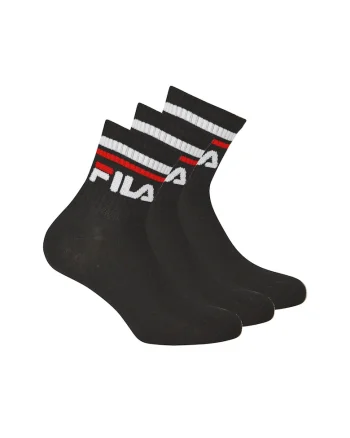 Set de sosete scurte unisex cu logo - 3 perechi, Negru