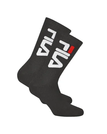 Set de sosete lungi unisex cu logo - 2 perechi, Negru