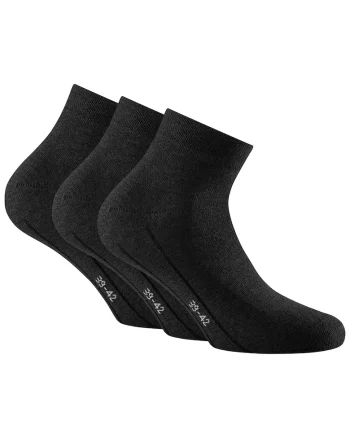 Set de sosete unisex scurte - 3 perechi, Negru