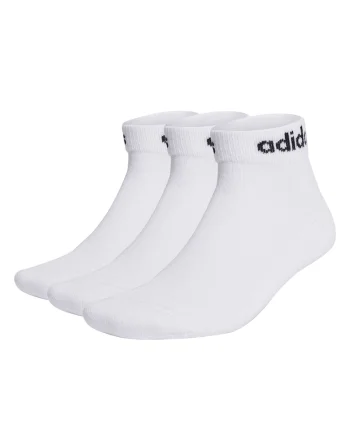 Set de sosete scurte unisex cu logo - 3 perechi, Alb