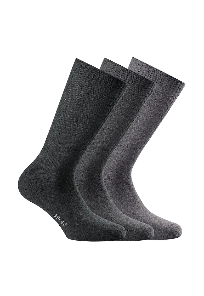 Set de sosete unisex lungi - 3 perechi, Gri/Gri deschis/Gri inchis