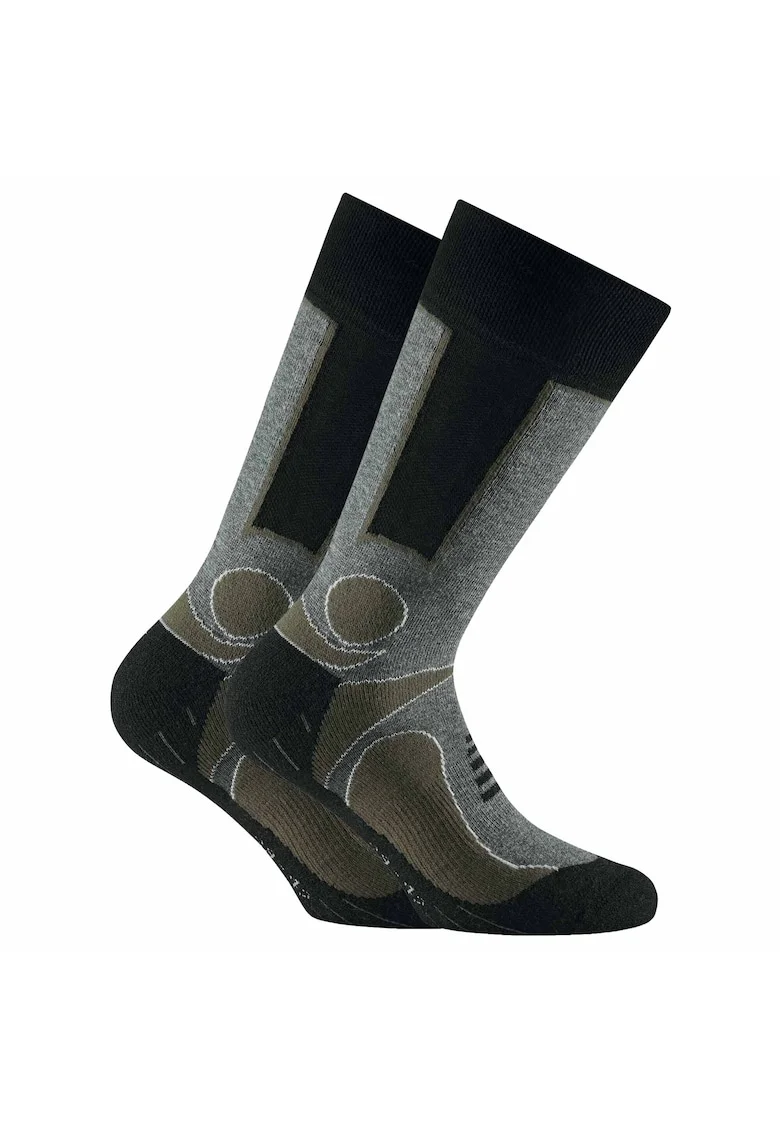 Set de sosete unisex pentru trekking - 2 perechi, Kaki