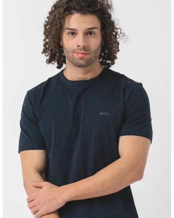 Tricou slim fit din bumbac Tegood, Albastru ultramarin