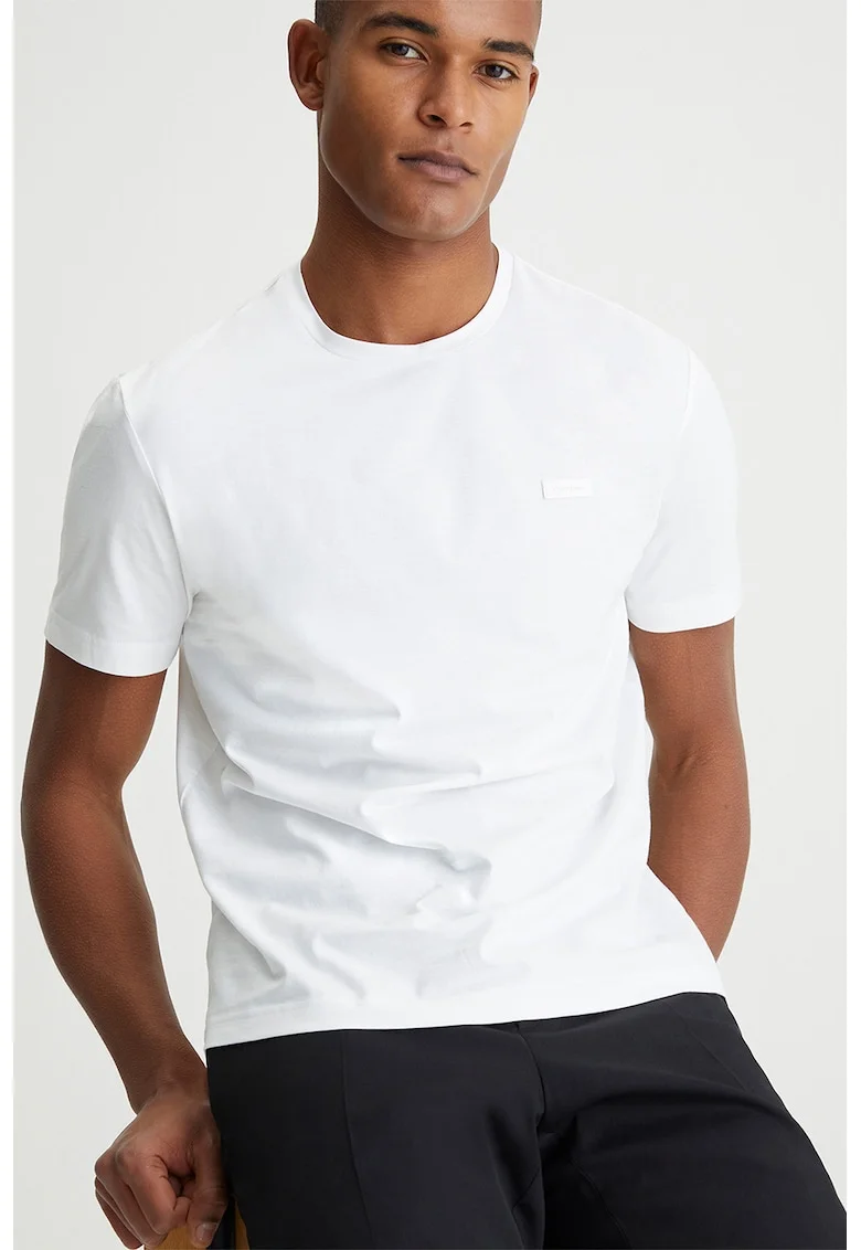 Tricou de bumbac organic, Alb/Negru