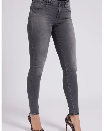 Blugi skinny cu talie medie Annette, Gri antracit