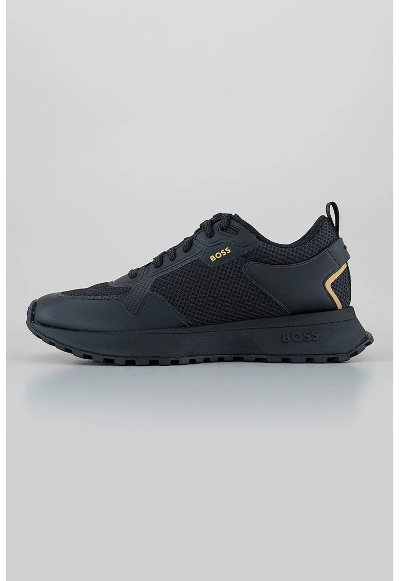 Pantofi sport cu insertii din plasa Jonah, Negru
